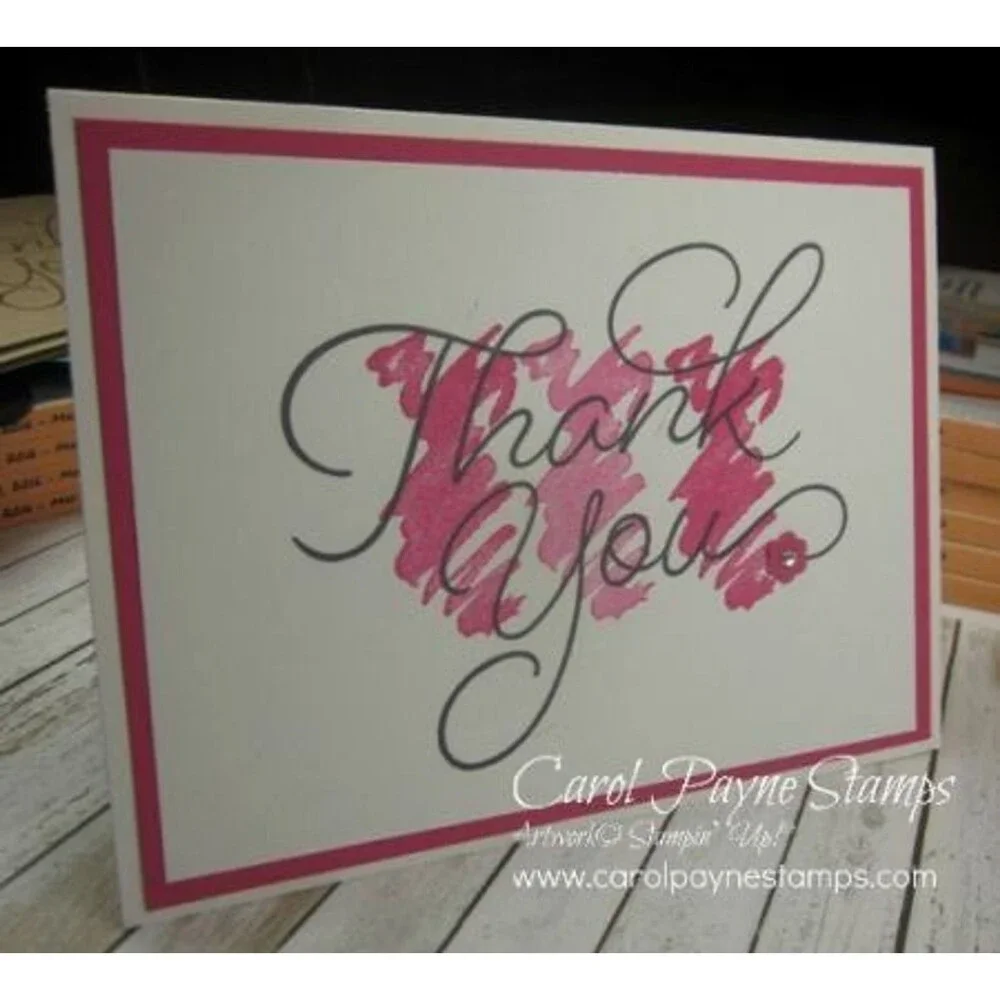 NWOT Stampin Up So Very Much Set thank you card scrapbook Craft mounted Block